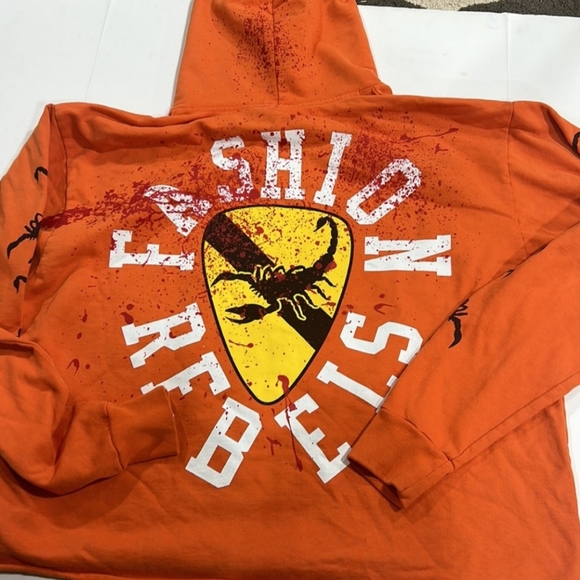 RARE Westside Gunn HWH 10 Hoodie Sweatshirt Orange GXFR Size XL - Picture 3 of 4